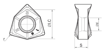 WNMU080608EN-M НЕРЖ3В Пластина твердосплавная